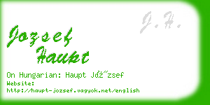 jozsef haupt business card